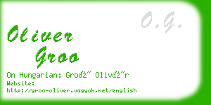 oliver groo business card